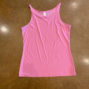 Pink High neck tank top